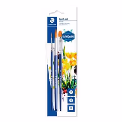Staedtler 989-SBK3-3, Brush set, Filbert brush, Synthetic