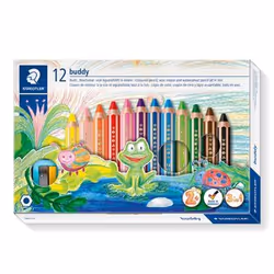 Staedtler Noris buddy 140, Soft, Black, Blue, Brown, Green, Magenta, Orange, Red, Violet, Yellow, 12 pc(s)