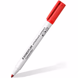 STAEDTLER 341 WP6 Lumocolor whiteboard compact markers, pack of 6 assorted colours
