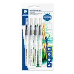 Staedtler Refillable Water Brush  for Watercolor effects and Blending  4 Assorted Tip Sizes  949-SBK4-C