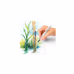 Staedtler Refillable Water Brush  for Watercolor effects and Blending  4 Assorted Tip Sizes  949-SBK4-C