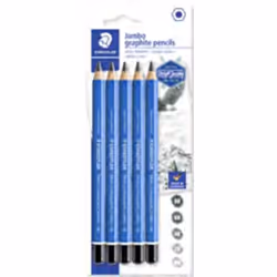 Staedtler Mars Lumograph Jumbo, Multi, Blue, Hexagonal, PEFC, 5.3 mm, Blister