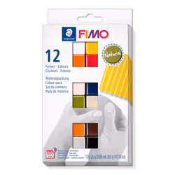 Staedtler FIMO 8023 C, Modeling clay, Black, Blue, Chocolate, Cognac colour, Grey, Olive, Orange, Pink, Red, White, Yellow, 1 ...