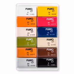 Staedtler FIMO 8023 C Modeling clay 300 g Black, Blue, Chocolate, Cognac colour, Grey, Olive, Orange, Pink, Red, White, Yellow 12 pc(s)