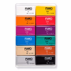 Staedtler FIMO 8043 C Modeling clay 300 g Black, Blue, Champagne, Green, Grey, Magenta, Orange, Red, Terracotta, Violet, White, Yellow 12 pc(s)