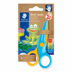 Staedtler Noris Junior, Child, Straight cut, Single, Blue, Yellow, Metal, Right-handed