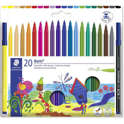 STAEDTLER 326 C20 Fibre-Tip Pen in Cardboard Pack - Assorted Colours (Pack of 20)
