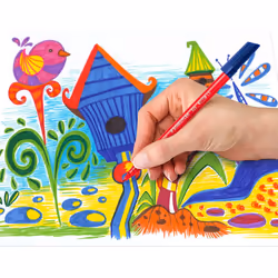STAEDTLER 326 C20 Fibre-Tip Pen in Cardboard Pack - Assorted Colours (Pack of 20)