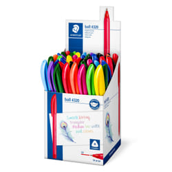 Staedtler ball 4320 M Assorted colours Clip-on retractable ballpoint pen 50 pc(s)