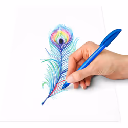 STAEDTLER 4320 M-3 Stick Rainbow Ballpoint Pen - Blue (Box of 10)