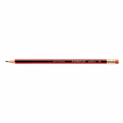 Staedtler 112 Tradition HB Pencil Rubber Tip Red/Black Barrel (Pack 12