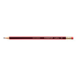 Staedtler 112 Tradition HB Pencil Rubber Tip Red/Black Barrel (Pack 12
