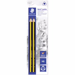 Staedtler Noris jumbo 119, HB, Black, Yellow, Triangular, FSC, 4 mm, Blister