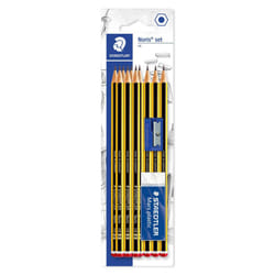 Noris- Back to School essentials, 10HB pencils , 1 eraser, 1 sharpener