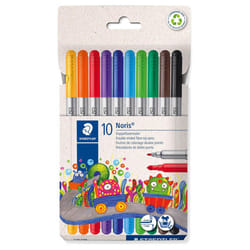 Noris double-ended fibre-tip pen 10 assd colours