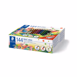 Staedtler Noris colour 185 Black, Blue, Brown, Green, Light Blue, Light Green, Magenta, Mauve, Orange, Peach, Red, Yellow 144 pc(s) - Additional view 2