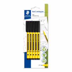 STAEDTLER 307-9 BK5 Noris Handwriting Pen - Black (Pack of 5)
