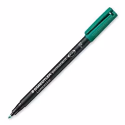 Staedtler Lumocolor, Green, Black, Green, 0.6 mm, Universal, 1 pc(s), Germany
