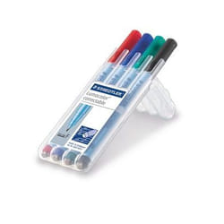 Staedtler Lumocolor correctable 305 marker 4 pc(s) Green, Black, Blue, Red