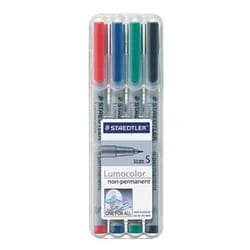Staedtler 311 WP4 marker 4 pc(s) Black, Blue, Green, Red