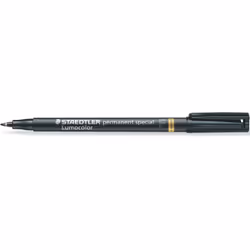 Staedtler Lumocolor Permanent Special, 1 pc(s), Black, Fine/Bullet tip, Black, 0.6 mm, Fine