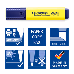 Staedtler Textsurfer classic 364 marker 4 pc(s) Chisel tip Blue, Green, Pink, Yellow - Additional view 5