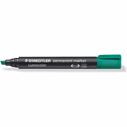 Staedtler Lumocolor Permanent Marker 350-5 Chisel Tip - Green (Pack of 10)