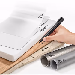 Staedtler Lumocolor Permanent Marker 350-9 Chisel Tip - Black (Pack of 10)