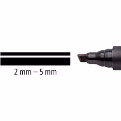 Staedtler Lumocolor Permanent Marker 350-9 Chisel Tip - Black (Pack of 10) - Additional view 6