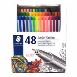STAEDTLER Fineliner triplus Writing Pens - 48 Count Fiber Tip Pens
