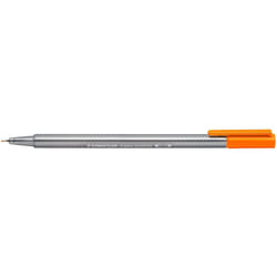 Staedtler Triplus 334Â âÂ Fineliner Pen Superfine Tip 0.3Â mm Grey, Orange