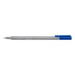 Staedtler 334 Triplus Fineliner Superfine Point Pens, 0.3 mm, Blue, Box of 10