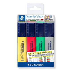 Staedtler 364 CWP4-X marker 4 pc(s) Chisel tip Green, Grey, Red, Yellow