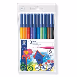 Staedtler Noris 326, 10 colours, Black, Blue, Brown, Green, Orange, Red, Violet, Yellow, 1 mm, Round, ISO 11540, BS 7272-1/2, ...