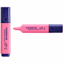 10 x STAEDTLER Highlighter Pen Chisel Tip Fluorescent Markers Felt Pink Marker