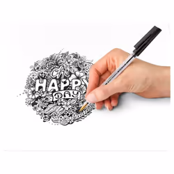 Tub of 50 medium stick pens in black