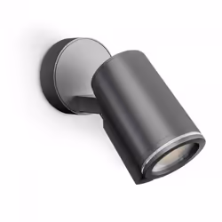 STEINEL Spot ONE, Outdoor wall lighting, Black, Aluminium, Plastic, IP44, II, IK02
