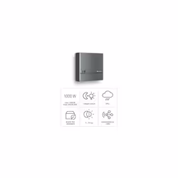Steinel NightmatIQ Dusk to Dawn Sensor Anthracite, Adjustable Outdoor Photoelectronic Switch, 1000W Twiligh Sensor, IP54