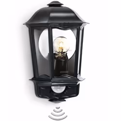 Steinel Outdoor Sensor Light L 190 Black Garden Terrace Yard Motion Wall Lamp