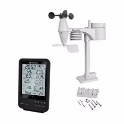 Bresser Optics 7002510, Black, Anemometer (wind speed), Indoor hygrometer, Indoor thermometer, Outdoor hygrometer, Outdoor... ...