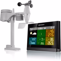Bresser Optics 7002550CM3000, Black, Grey, Anemometer (wind speed), Indoor hygrometer, Indoor thermometer, Outdoor barometer, ...