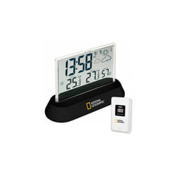 weather station transparent 14 cm black 2-part
