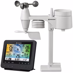 Bresser Optics 7002580, Black, Anemometer (wind speed), Indoor hygrometer, Indoor thermometer, Outdoor barometer, Outdoor..., ...