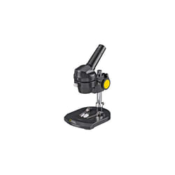 Microscope 20x Illumination for observing stones, coins, leaves or similar including two-tone object plate and sturdy transport case.