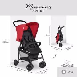 Hauck Sport Lightweight stroller 1 seat(s) Black, Red