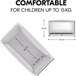 Hauck Dream N Play Plus Travel Cot For Babies & Toddlers - Dusty Mint