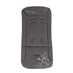 Padded Pushchair Liner, Mickey Mouse Black - Universal Fit for all Pushchairs & Strollers, Breathable & Soft Cotton, Machine Washable
