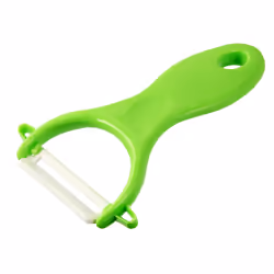 Fackelmann 42049, Y peeler, Ceramic, Green, Plastic, Hanging ring, 48 g