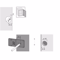 Hettich 351 drawer roller/slide