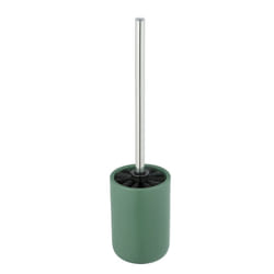 Olinda Toilet Brush Set, Green, Bathroom Accessories with Frosted Finish, Ceramic, 9,5 x 40 x 9,5 cm